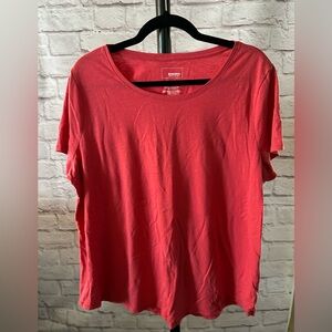 Sz 2X Sonoma EUC Coral top. Great for layering, fun & classic. Super soft!!